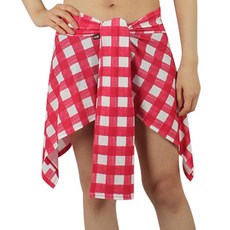 CHORUS LINE Span 格紋裹身裙 CH19044, 紅白