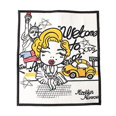 騎士族刺繡標誌 紐約瑪麗蓮夢露款 223*255mm, 混色, 1個