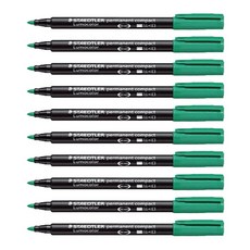 STAEDTLER 施德樓 317 多用途油性筆 1.0mm, 綠色, 10入