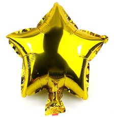 WOW PARTY KOREA 星形鋁箔氣球 自動 10 x 10 cm, 金色, 10入