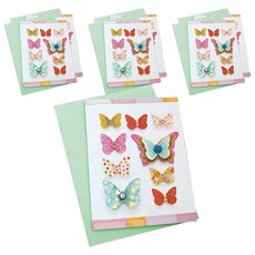 From&To T1038-2 感謝祝賀賀年卡 7入 + 信封 7入, 混合顏色, 1套