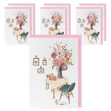 From&To T1036-3 感謝祝賀新年賀卡卡片 7入 + 信封 7入, 混合顏色, 1套