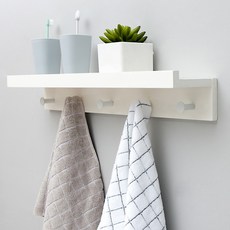 페어링 스트롱우드 벽걸이 선반, 화이트, 1단