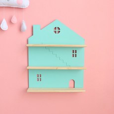 페어링 러브알루 하우스 벽걸이 선반, 블루