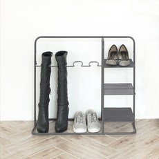 하우스플랜 3단수납 부츠정리대, 1개, 그레이