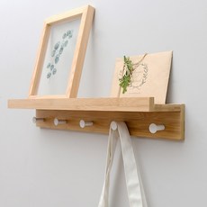 페어링 스트롱우드 벽걸이 선반, 우드, 1단