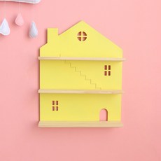 페어링 러브알루 하우스 벽걸이 선반, 옐로우
