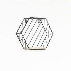 Pairing 六角形壁掛層架, 黑色A