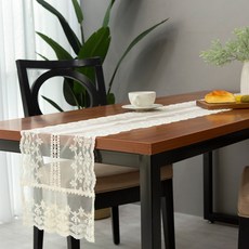 Casa L Chloe 桌旗, 奶油色, 6人(220 x 30 cm), 1個