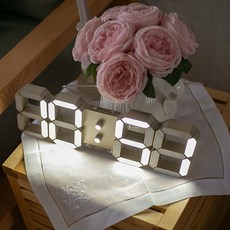 모모스 3D LED 벽시계 38cm, 골드