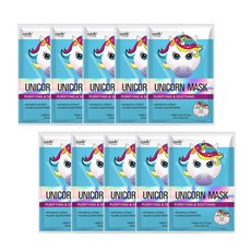 epielle 獨角獸圖案舒緩面膜, 1片, 10片