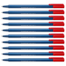STAEDTLER 施德樓 437 Triplus原子筆 F, 紅, 10入