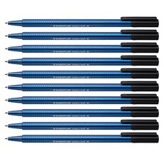 STAEDTLER 施德樓 Triplus 437 原子筆 M, 黑色, 10入