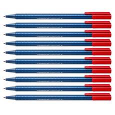 STAEDTLER 施德樓 437 Triplus原子筆 M, 紅, 1套
