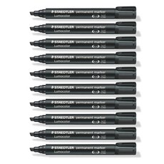 STAEDTLER 350 行星魔術記號筆 2.0mm, 黑色的, 10片