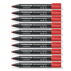 STAEDTLER 352 油性魔術筆 2.0~5.0mm, 紅色的, 10片
