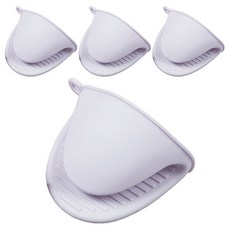 Block Mart 廚房矽膠隔熱手套, 粉彩灰, 4個