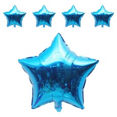 Wow Party Korea 星星鋁箔氣球 46 x 46 cm, 藍色, 5入