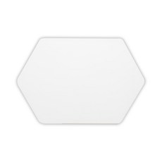 FENICE PU 투톤컬러 식탁매트 육각형, 화이트 + 베이지, 460 x 300 mm, 1개