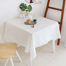 CASA VERDE Lilia 桌布, 白色, 4人座(130 x 150cm)