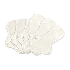 羅漢 有機棉衛生棉 素色蝶翼型入門組合B 大型3片 + 夜用型3片, 1套, 夜用型