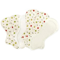 蘋果樹印花翼型棉布衛生棉組 夜用型 L號 3入+夜用型 XL號 3入, 1套, 夜用