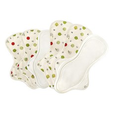 Lohan 棉月經墊蘋果樹翼型入門套組 B 大號 3 件 + 隔夜 3 件, 1套, 夜用