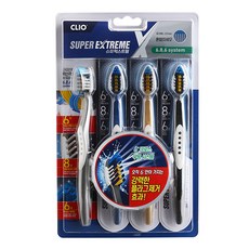 CLIO 4 種 Super Extreme 混合刷毛牙刷, 4件, 1套