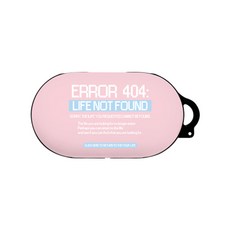 BANIMONG Error 404 設計 Galaxy Buds 保護殼, 單一商品, 粉紅色
