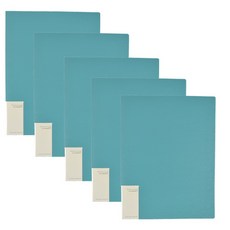 ECO Chungwoon A4粉彩壓花透明文件夾, 綠色, 5個