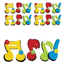 종이 환경 구성 만들기 재료 알록달록악보 9 x 21 cm, 혼합 색상, 5개입