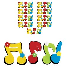 繽紛樂譜 紙製環境佈置 手作材料 9x21cm, 混合色, 10套