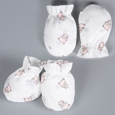 Organic Boom 小豬印花手套腳套組