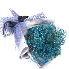 豐盛永生滿天星花束, 藍色