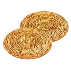 Maket Gamseong 高級藤編茶杯墊 2入, 混合顏色