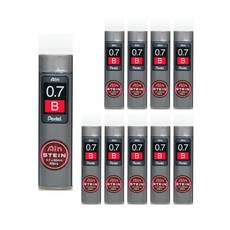 Pentel 飛龍文具 Ain Stein 自動鉛筆芯 B C277, 0.7mm, 10個