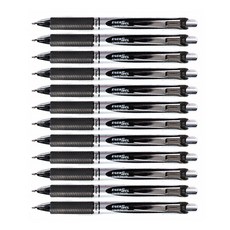 ENERGEL 金屬中性筆 0.7mm BL77, 黑色, 12件