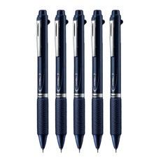 Pentel 飛龍文具 中性筆 Energel 3 色 0.5mm BLC35C, 墨水（藍色）、本體（深藍色）, 5件