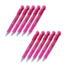 ZEBRA 斑馬牌 油性筆 Clip-on 4色 B4A3 0.7mm, 粉紅色, 10入