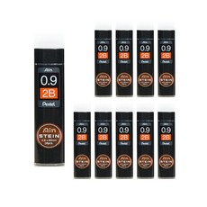 Pentel 飛龍文具 Ain Stein 自動鉛筆芯 2B C279, 0.9mm, 10個