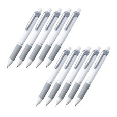 ZEBRA 斑馬牌 Bolsha SK Shabo 2原子筆+1 SB5原子筆 0.7mm+ 原子筆 0.5mm, 白色的, 10片