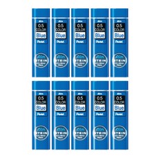 Pentel 飛龍文具 Ain Stein 彩色自動鉛筆筆芯 藍色 60mm BL C275, 0.5mm, 10個