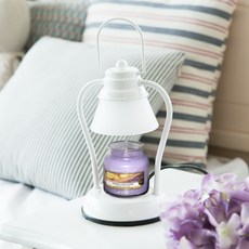 Blue Ocean Yankee Candle 定時迷你融蠟燈 小 + 檸檬薰衣草蠟燭組合, 白色