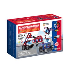 MAGFORMERS 驚人的警察和救援套組 26p, 混色
