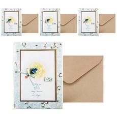 Fromn2 T210-2 感恩節賀卡 4p + 信封 4p + 鑲嵌 4p, 混合顏色, 1套