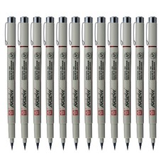 PIGMA MICRON Pigma刷筆筆, 紅色, 12件