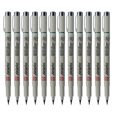 PIGMA MICRON Pigma刷筆筆, 綠色, 12件