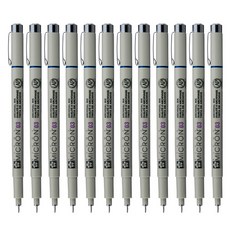 PIGMA MICRON 03 中性筆 0.35mm, 藍色, 12件