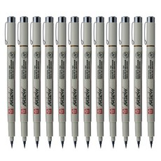 PIGMA MICRON Pigma刷筆筆, 棕色, 12件