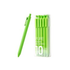 KACO PURE 彩色軟管中性筆 黑色筆芯 0.5mm 10入, 淺綠色, 1個